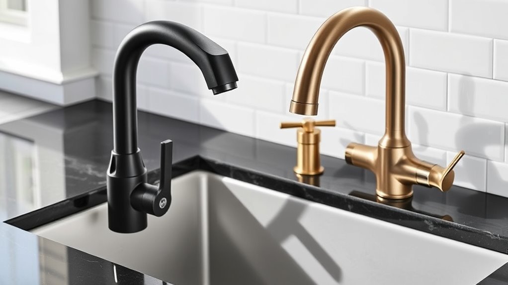 stylish kitchen faucet finishes