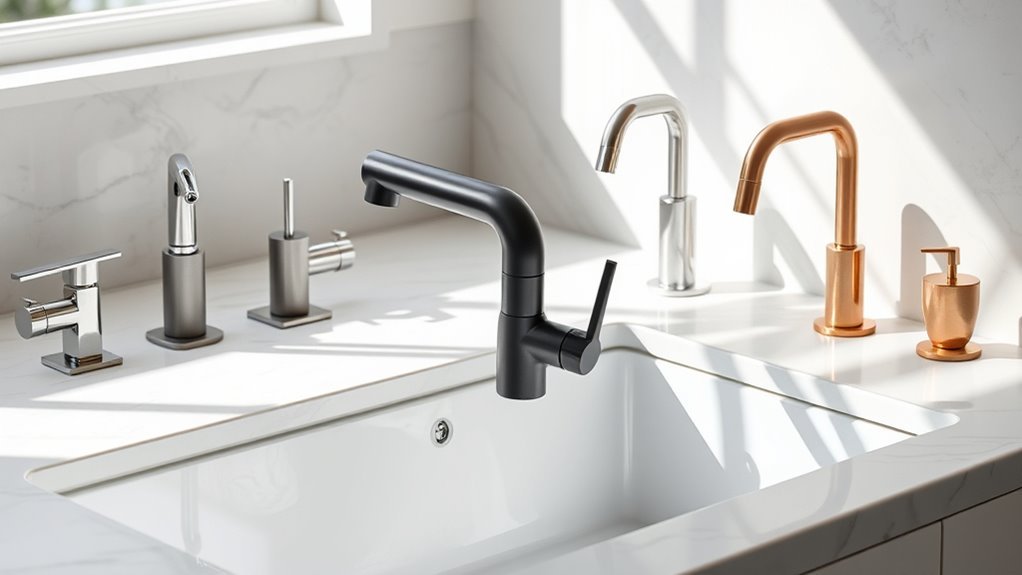 stylish kitchen faucet finishes
