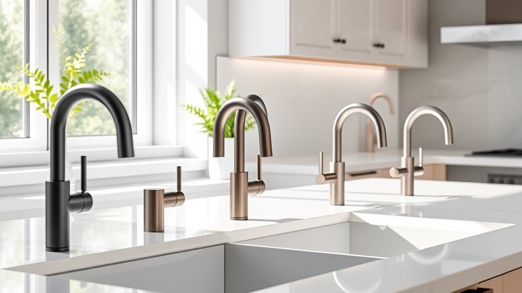stylish kitchen faucet selection