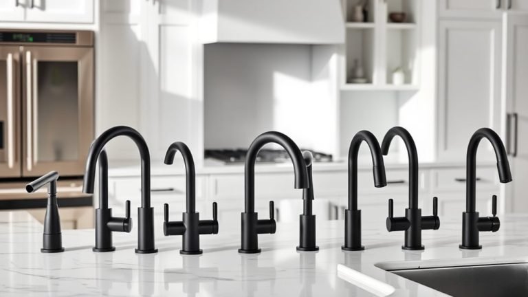 stylish matte black faucets