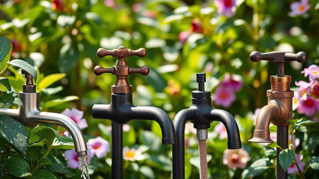 stylish outdoor garden faucets