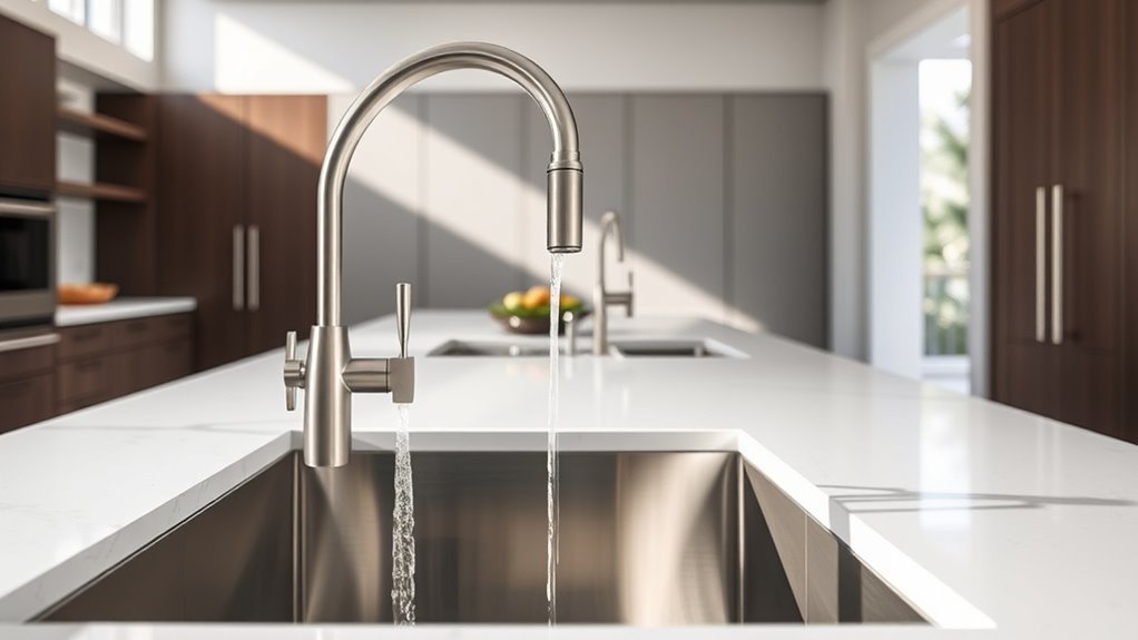 stylish strong kitchen faucets