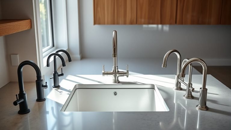 top apron sink faucets