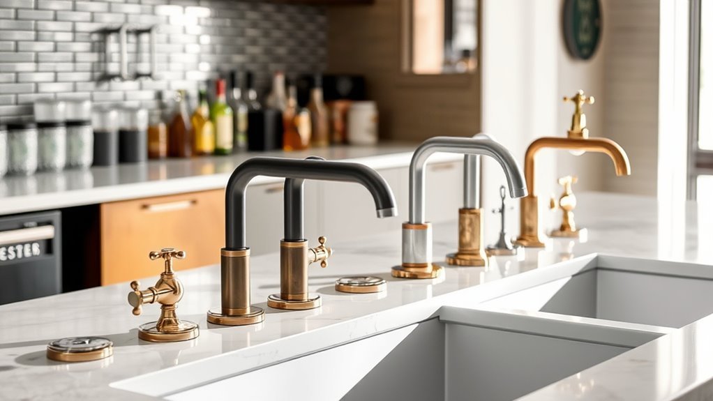 top bar sink faucets