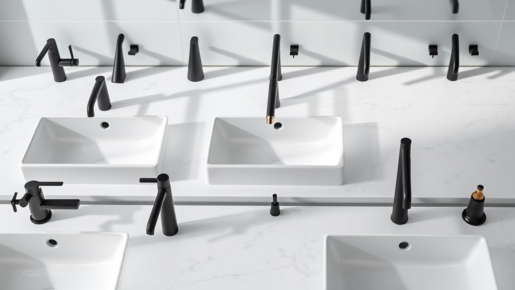 top black bathroom faucets