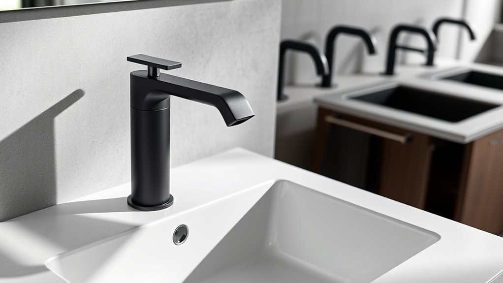 top black matte faucets