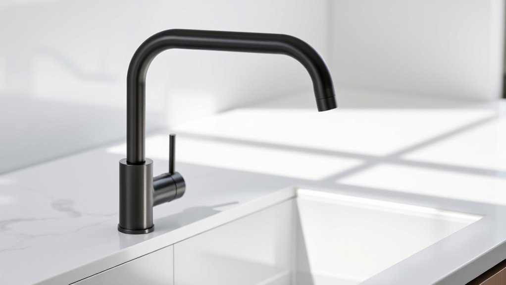 top black stainless faucets