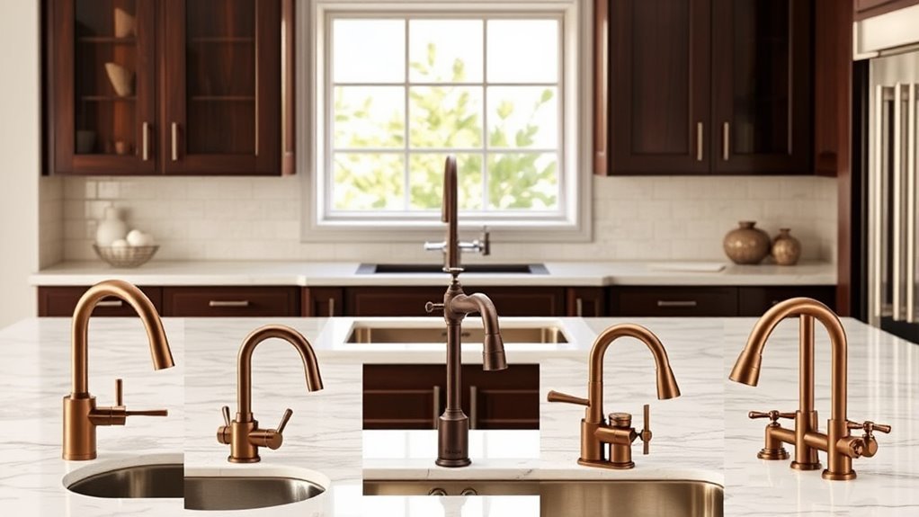 top bronze kitchen faucets