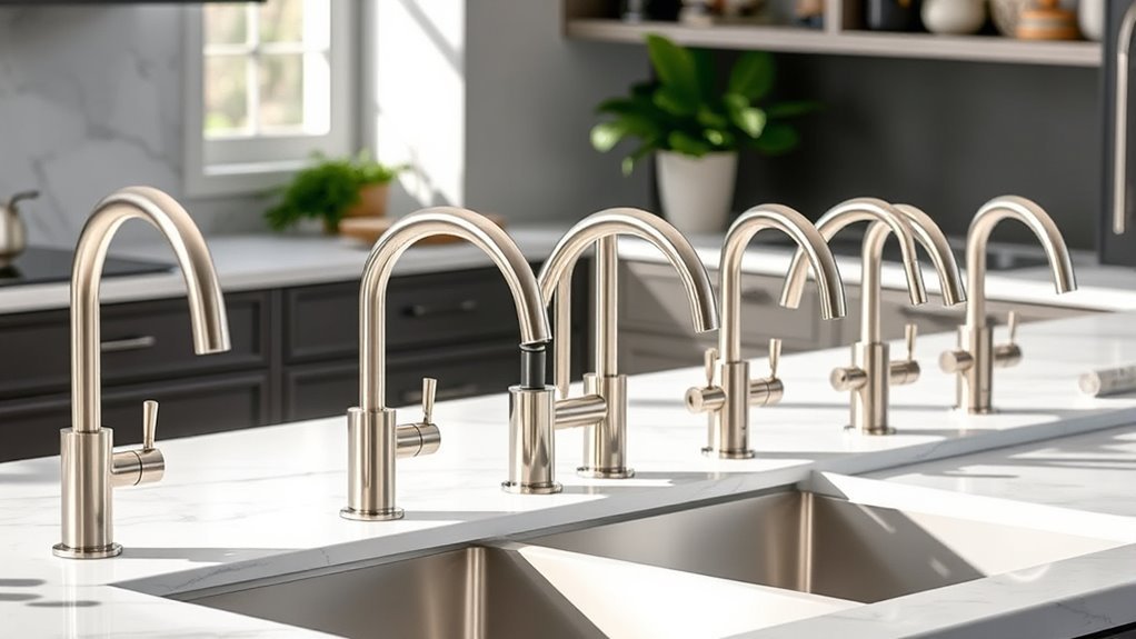 top brushed nickel kitchen faucets