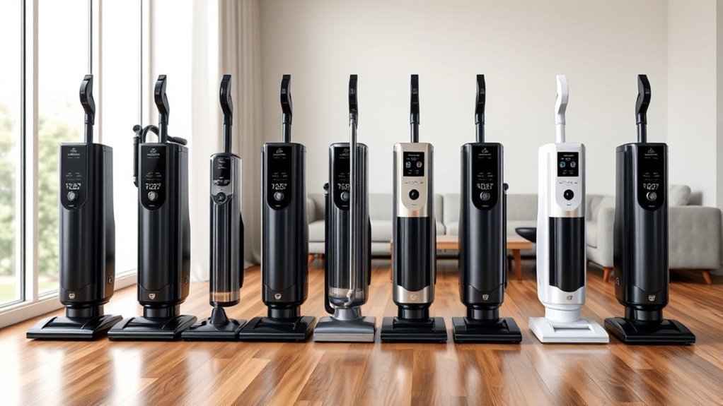 top central vacuum picks