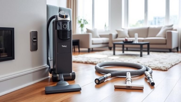 top central vacuum picks