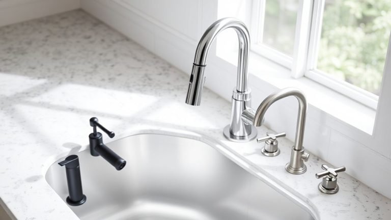top corner sink faucets