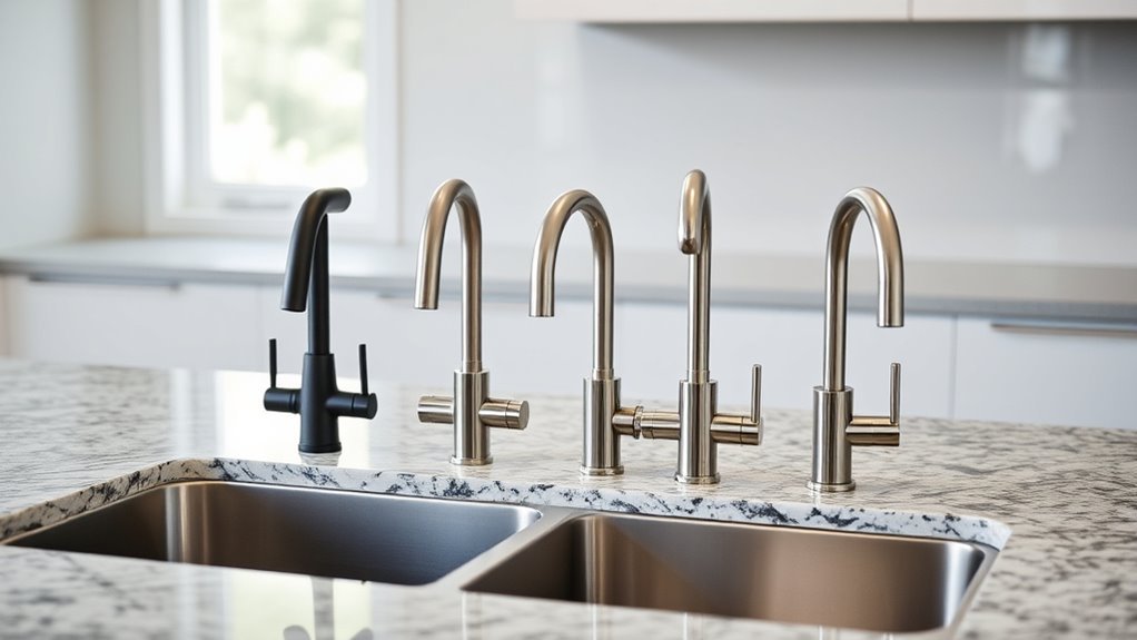 top double sink faucets