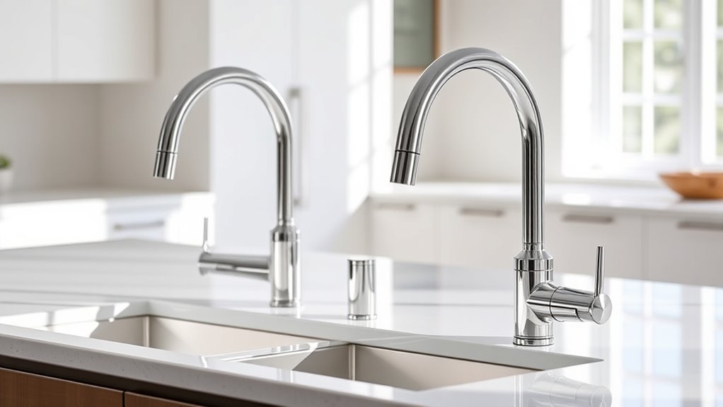 top double sink faucets