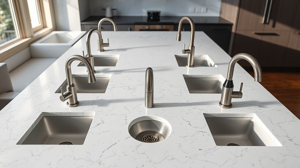 top faucet hole configurations