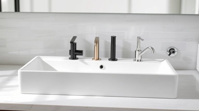 top faucets for rectangular sinks
