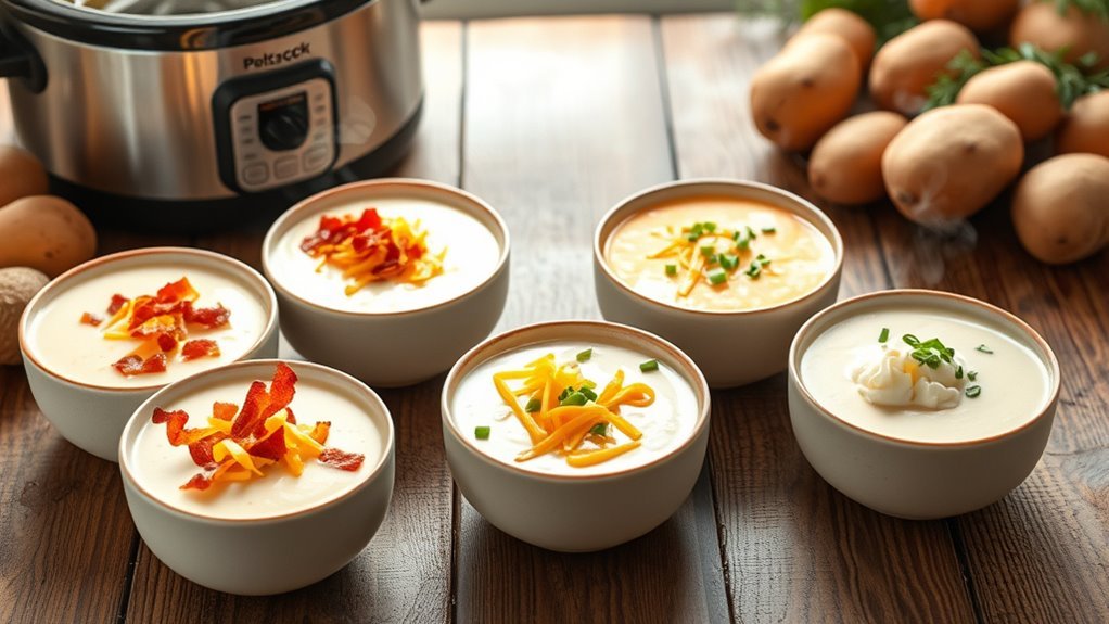 top five slow cooker potato soups