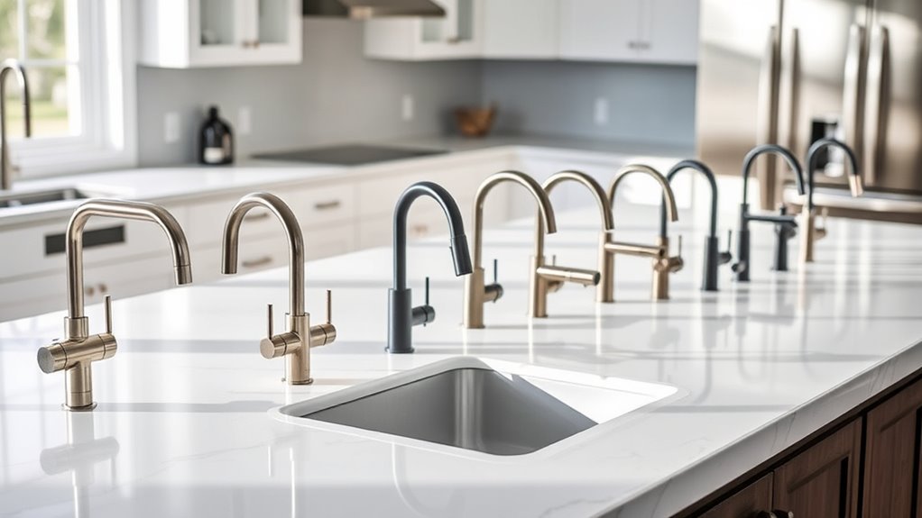 top island sink faucets