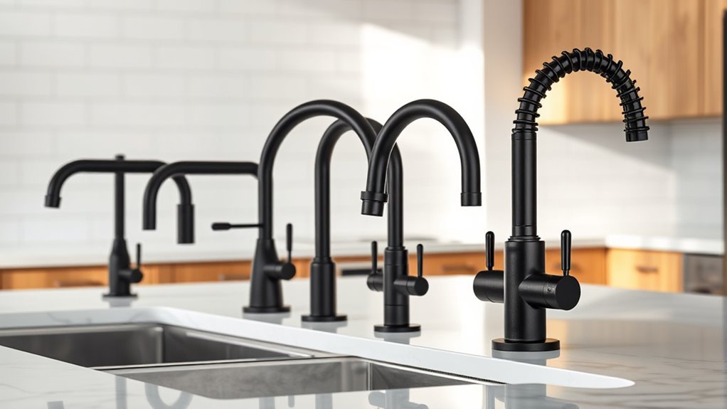 top matte black kitchen faucets