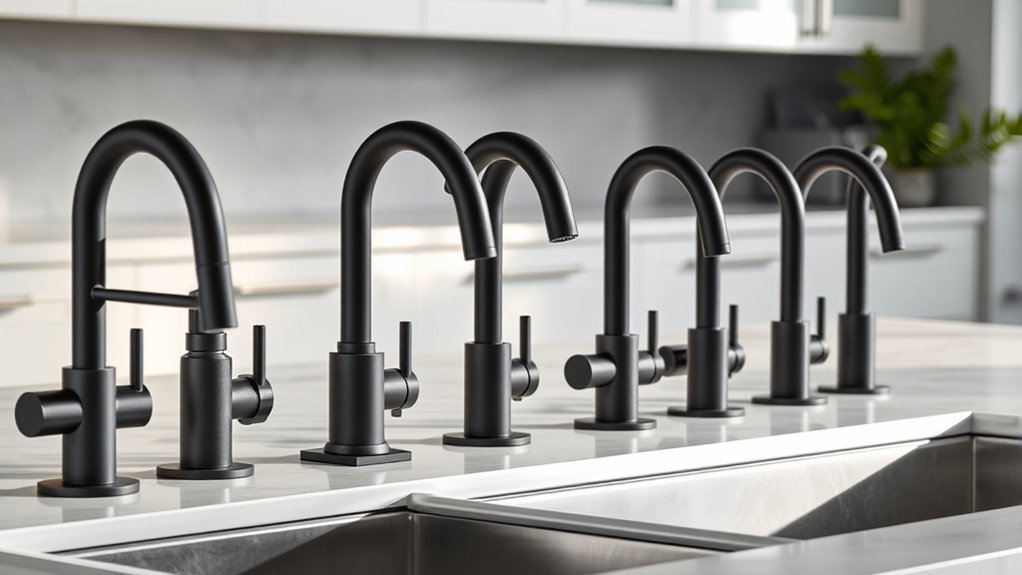 top matte black kitchen faucets