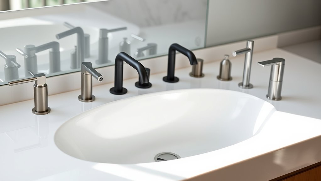 top oval sink faucets