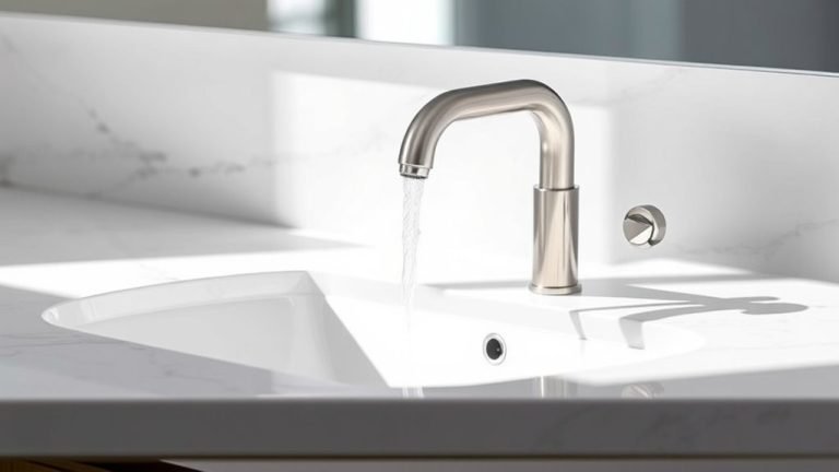 top semi recessed sink faucets