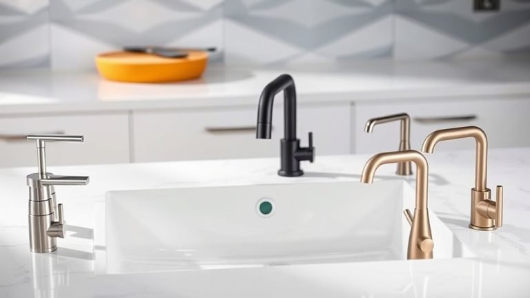top square sink faucets