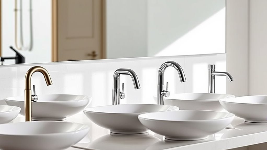 top vessel sink faucets