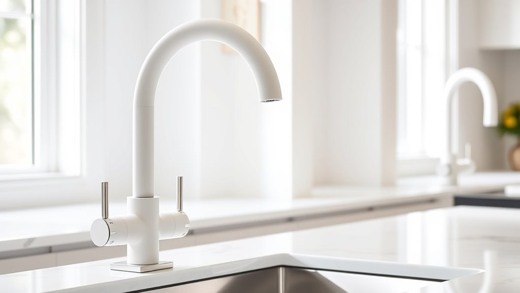 top white kitchen faucets