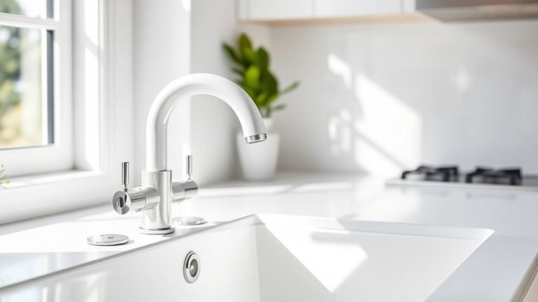 top white kitchen faucets