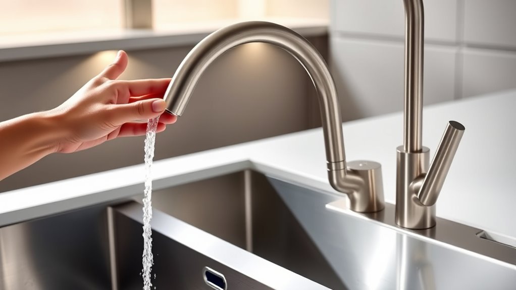 touch technology kitchen faucets