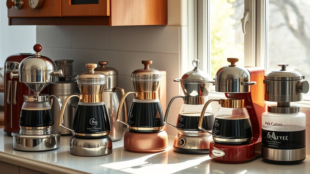 vintage coffee makers selection