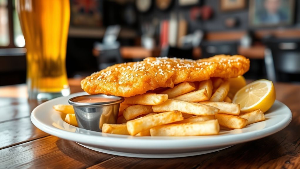 authentic british fish chips