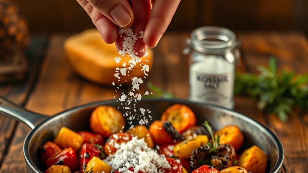 coarse salt for flavor