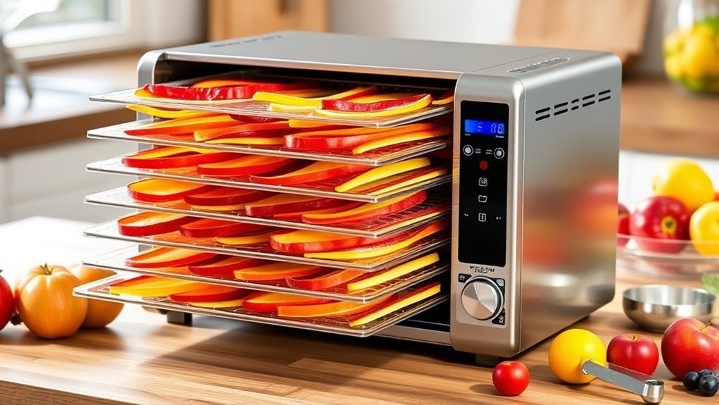 dehydrator features for fruit