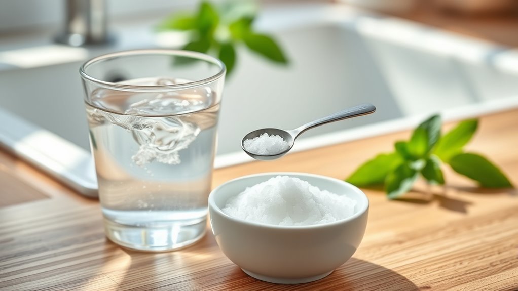 dissolve salt in warm water