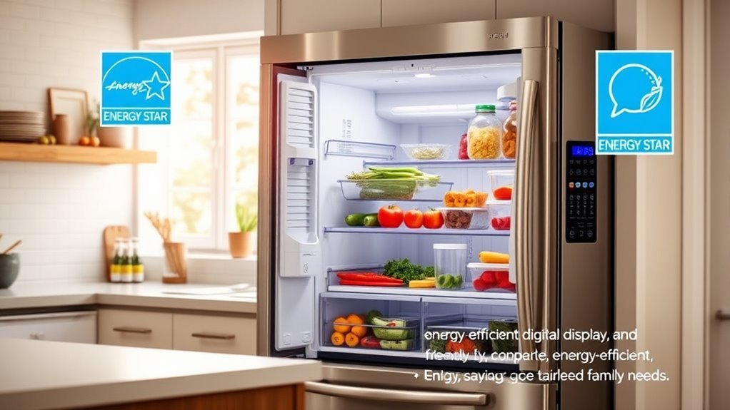 energy efficient spacious quiet refrigerator