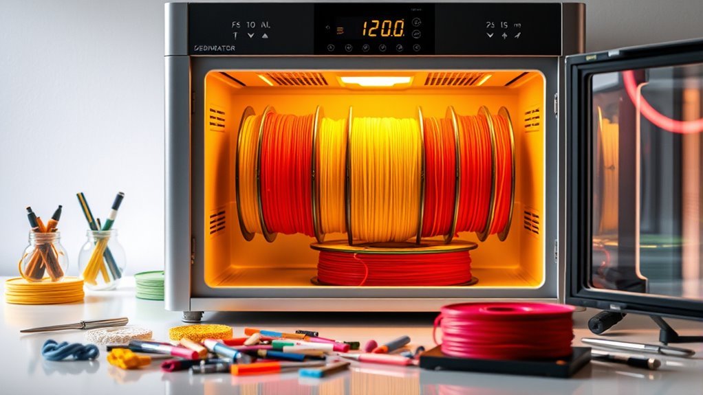 filament drying features prioritized