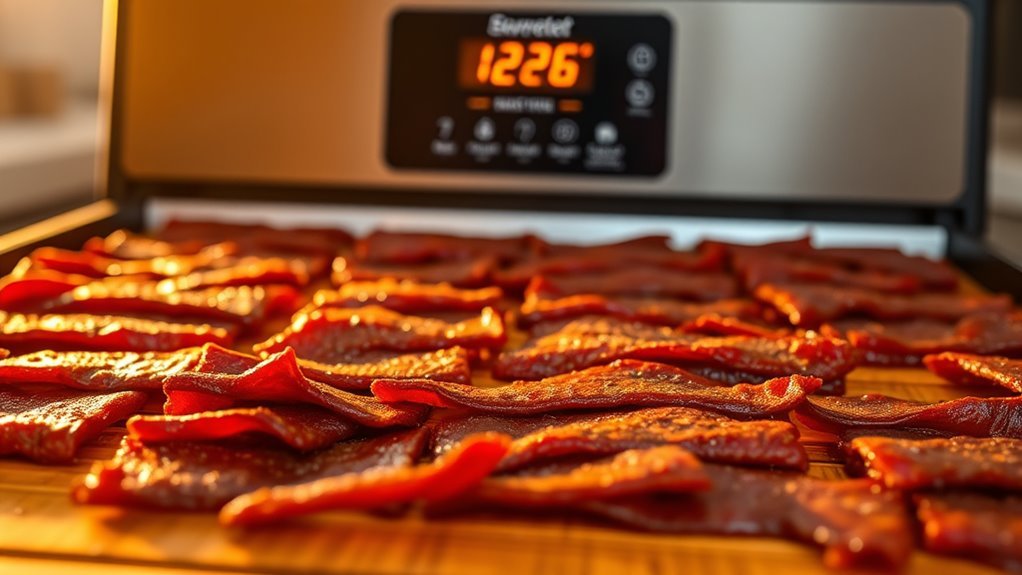 optimal jerky drying temperatures