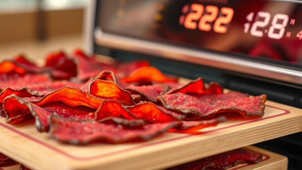 optimal jerky drying temperatures