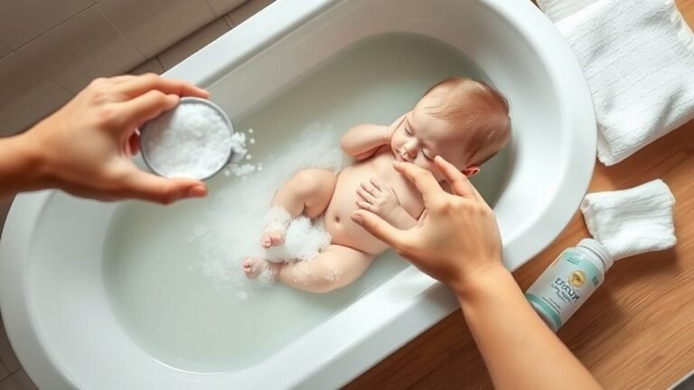 preparing gentle baby bath
