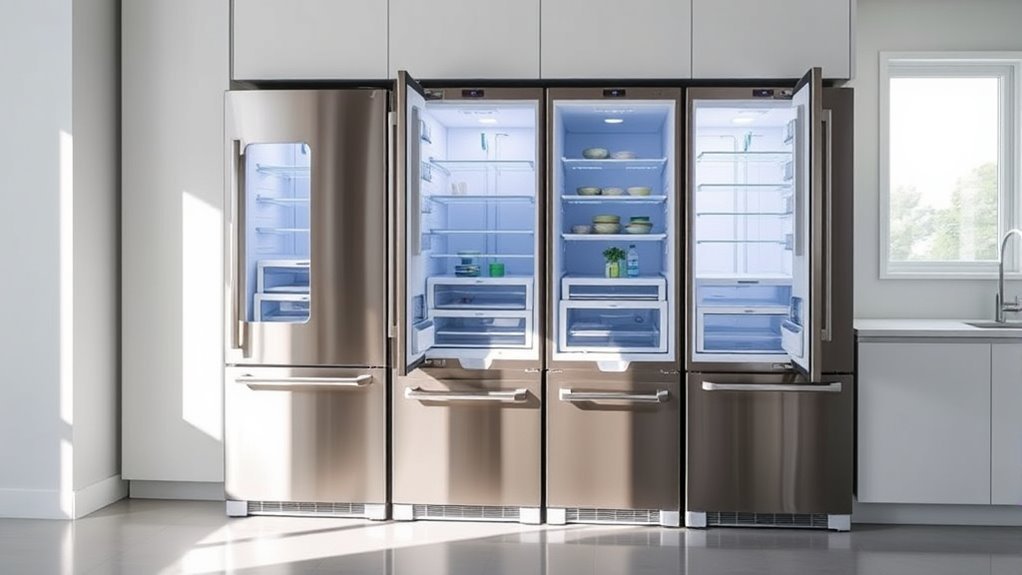 refrigerator size efficiency storage