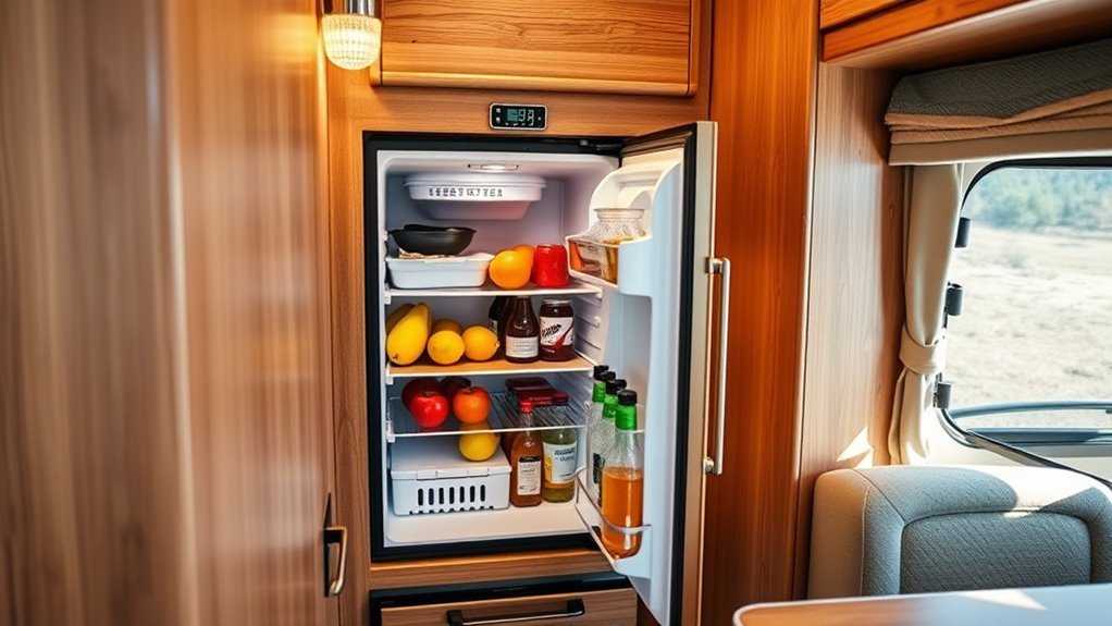 rv fridge size and features