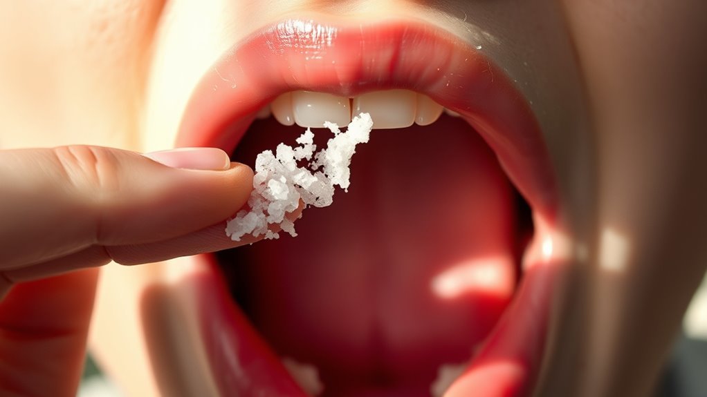 salt soothes sore mouth