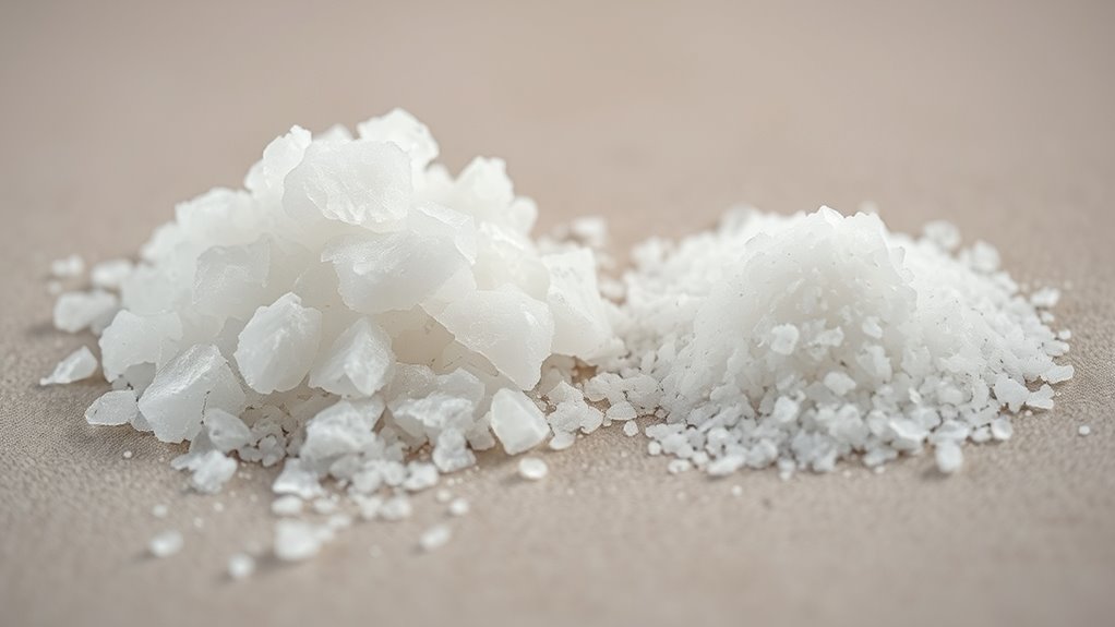 salt types texture additives density