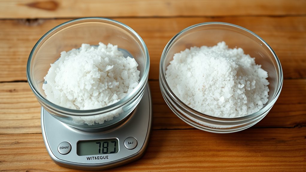 weigh salt for accuracy