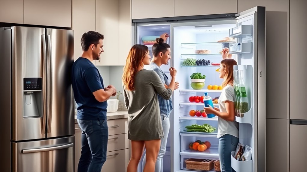 family friendly space efficient refrigerator