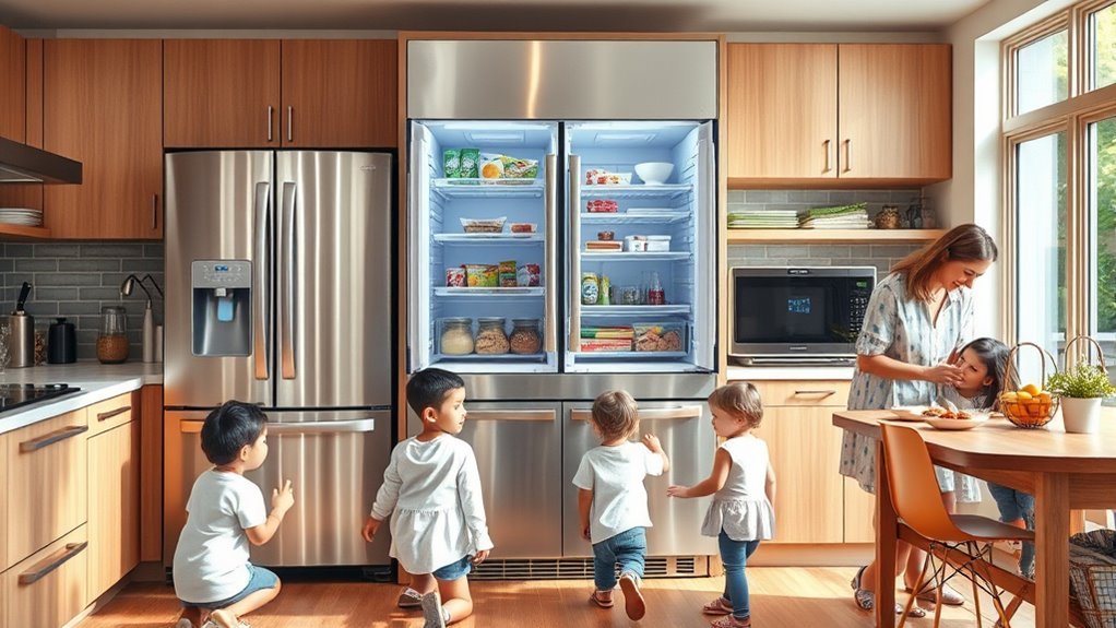 family sized energy efficient refrigerator