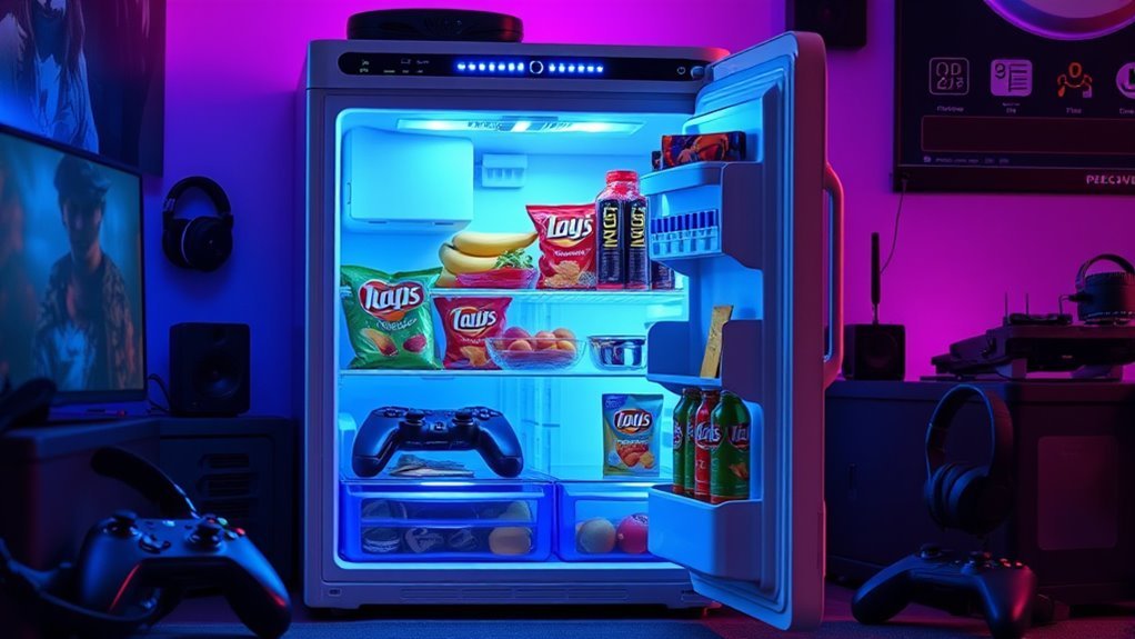 gaming setup refrigerator essentials