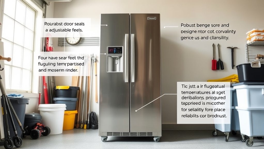 garage freezer temperature durability